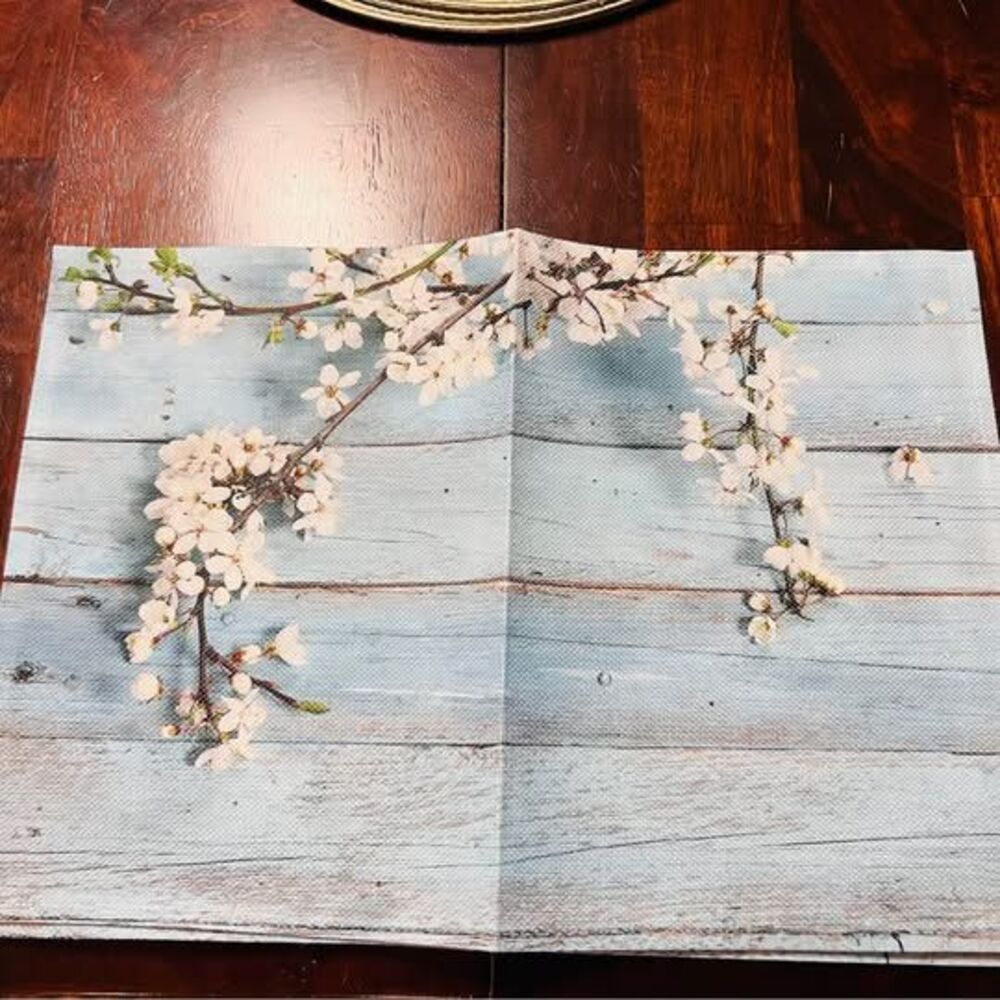 Set of 4 Spring Floral Placemats Rustic Farmhouse Table Mats 18x12 NEW